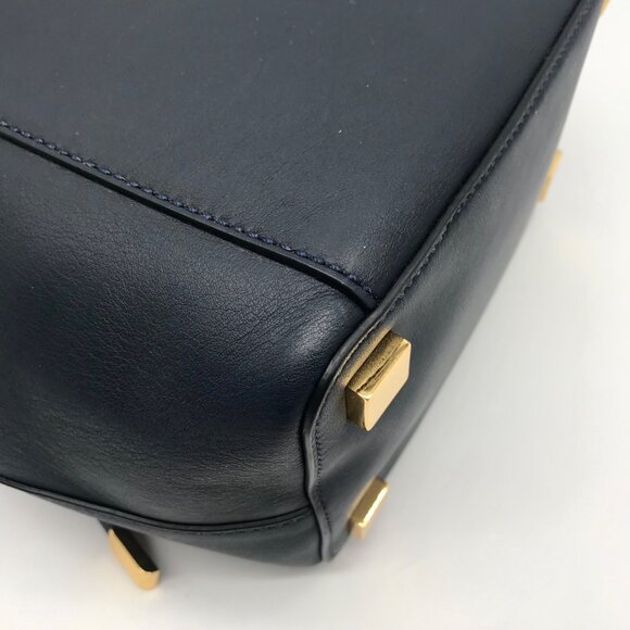 Michael Kors Miranda Adjustable Drawstring Dark Navy Bucket Bag - Picture 6 of 10